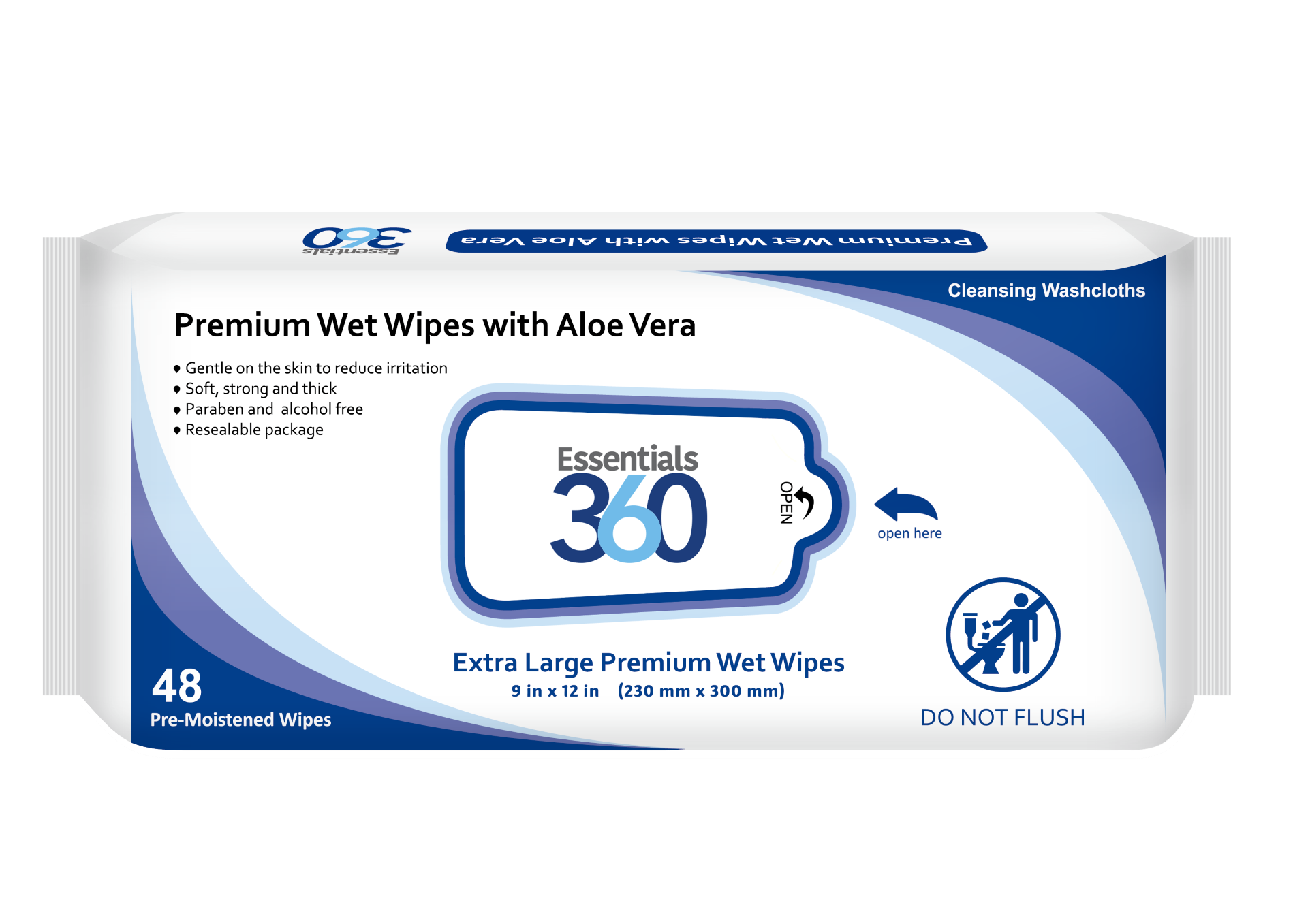 wipes aloe vera Essentials 360 Premium Wet Wipes