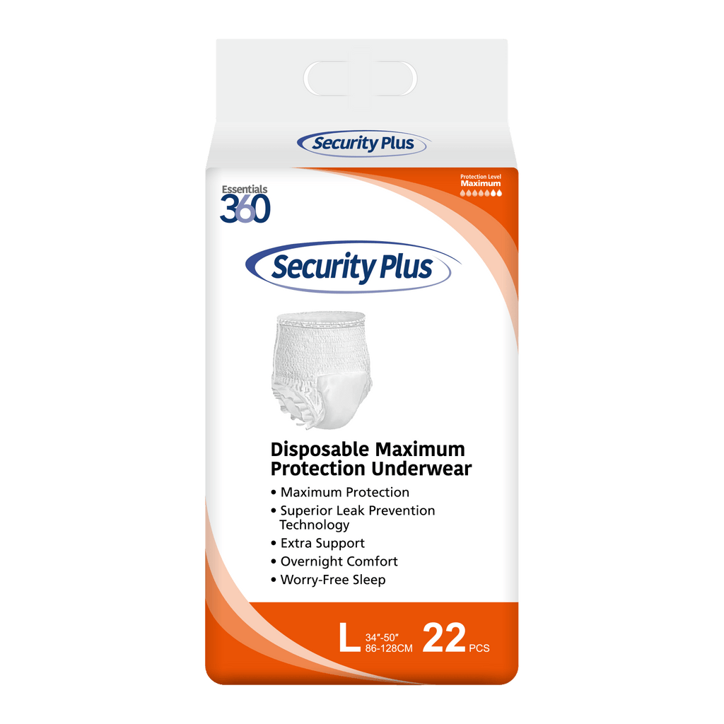 Extra Protection Plus Security Plus Overnight Underwear from Essentials 360